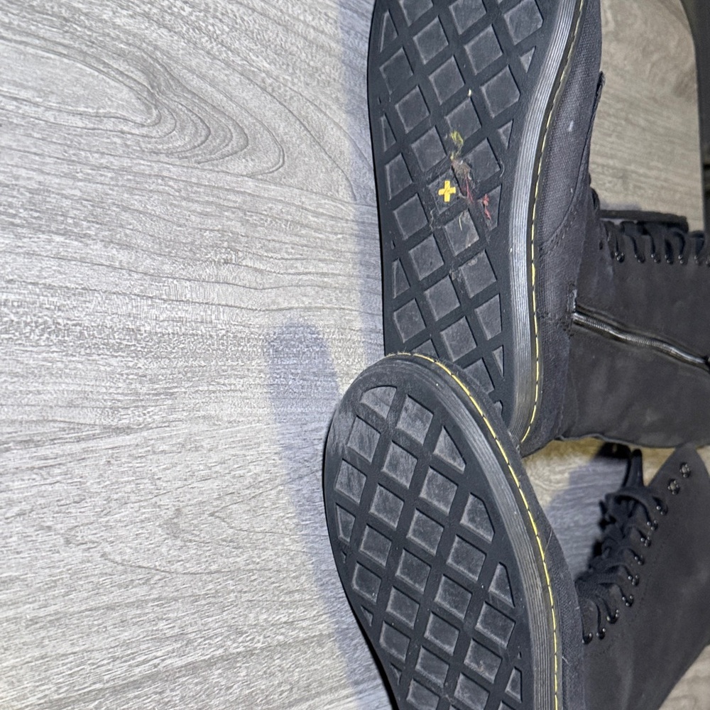 Dr. Martens Black Lace-Up Mid-Calf Boots with Side Zipper - Picture 4 of 5